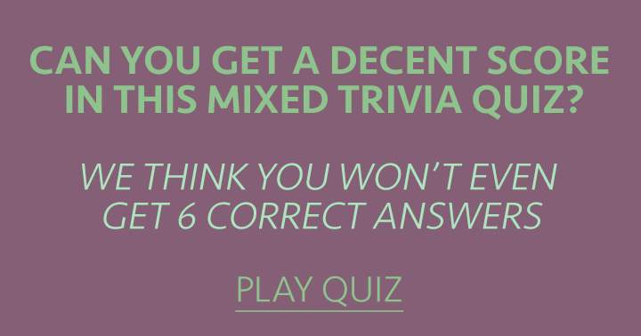 Mixed Trivia Quiz