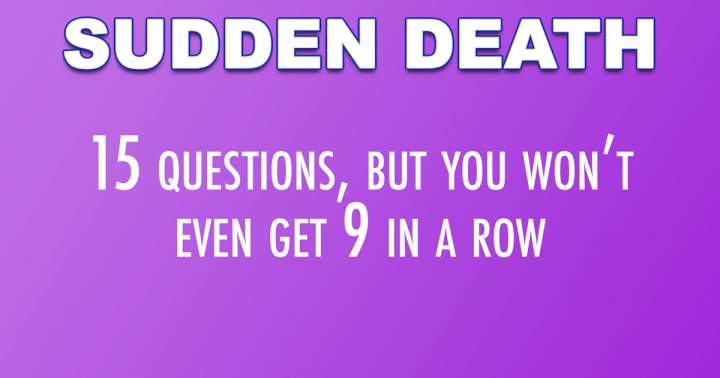 Sudden Death Quiz