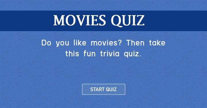 Fun movie trivia quiz, only for the professional.