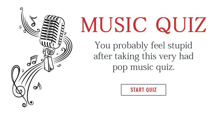 Failing the pop music quiz doesn't imply you're stupid; the majority of people also failed.