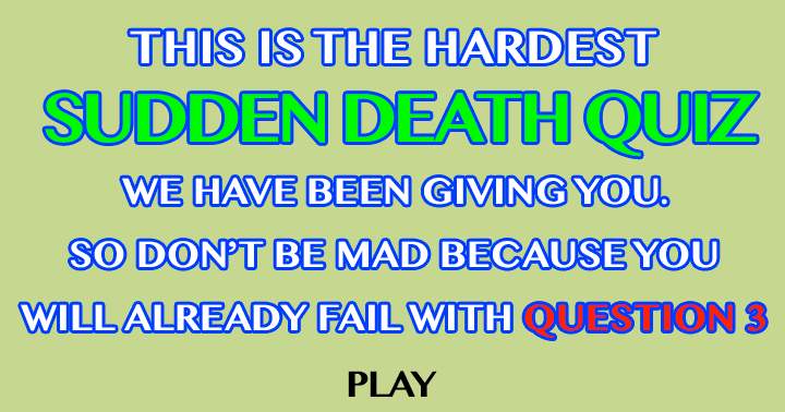 Banner for Sudden Death Quiz