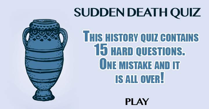 Banner for This sudden death quiz is really hard! 