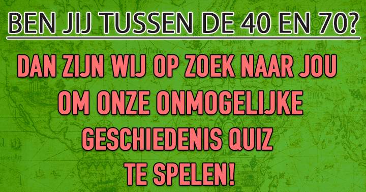 Ben jij tussen 45 en 70 jaar?