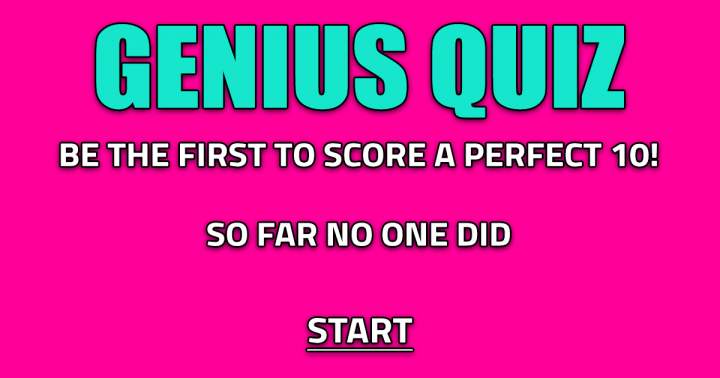 Provide an alternative sentence for 'Genius Quiz.'