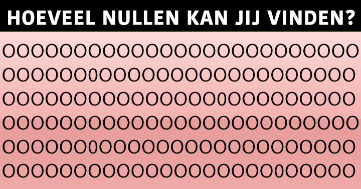 Hoeveel Nullen Zie Jij? 