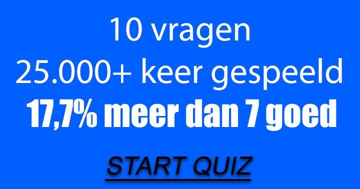 ALGEMENE KENNISQUIZ