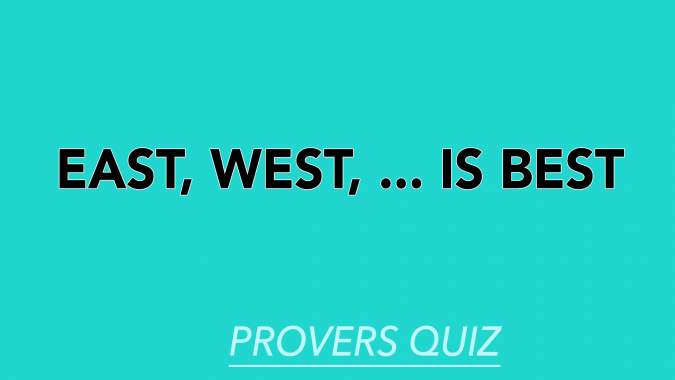 Proverbs quiz.