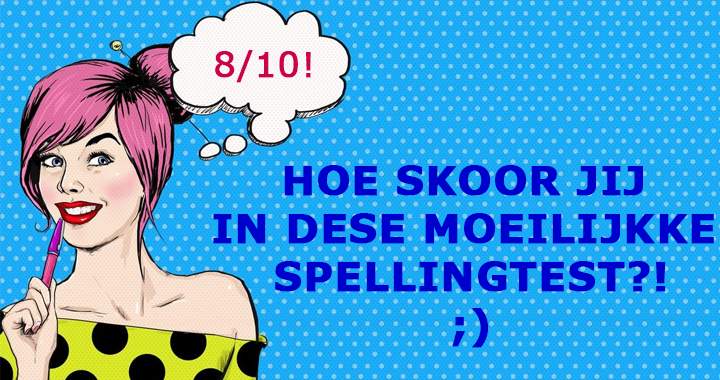 Banner for DE GROTE SPELLING TEST!