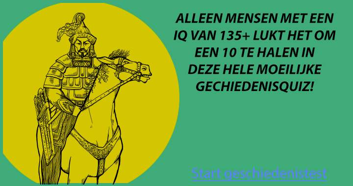 Banner for Geschiedenisquiz voor slimmeriken