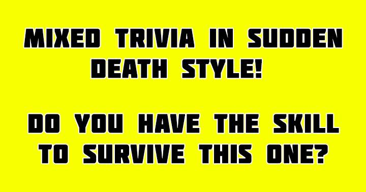 Banner for Sudden Death Quiz