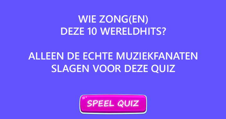 Banner for Houd jij van  muziek? Dan is deze quiz iets voor jou!