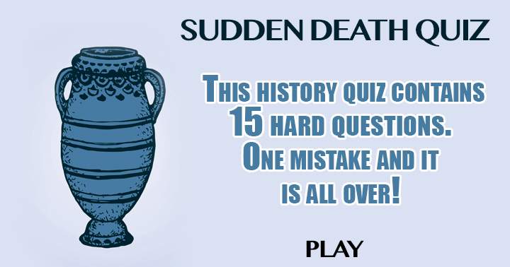 This sudden death quiz is really hard! 