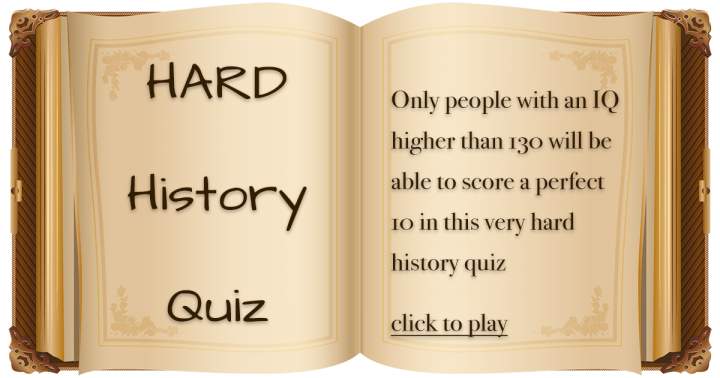 Test your knowledge with this History Quiz.