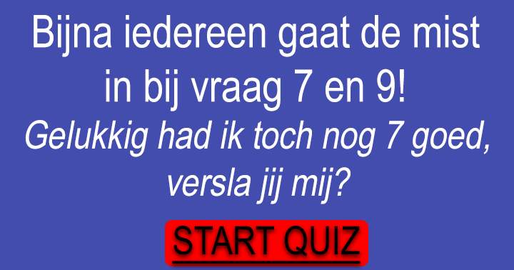 Algemene kennis quiz