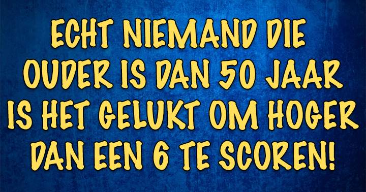 Banner for Kan jij een 6 of hoger scoren?