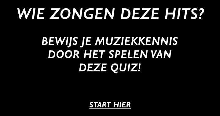 Banner for Wie zongen deze hits?