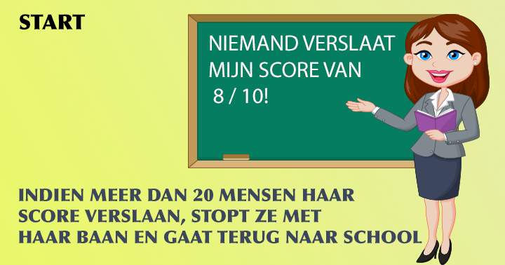 Probeer haar score te verslaan!