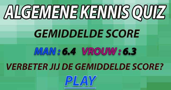 Banner for Verbeter jij de gemiddelde score?