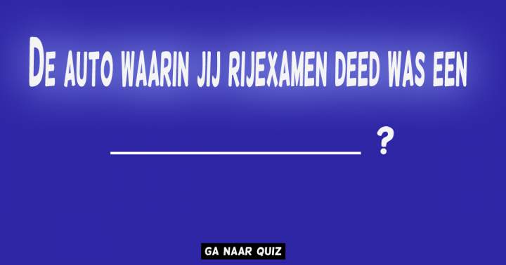 Quiz over auto's