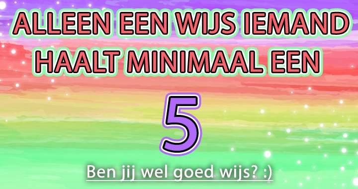 Banner for Ben jij een wijs persoon?