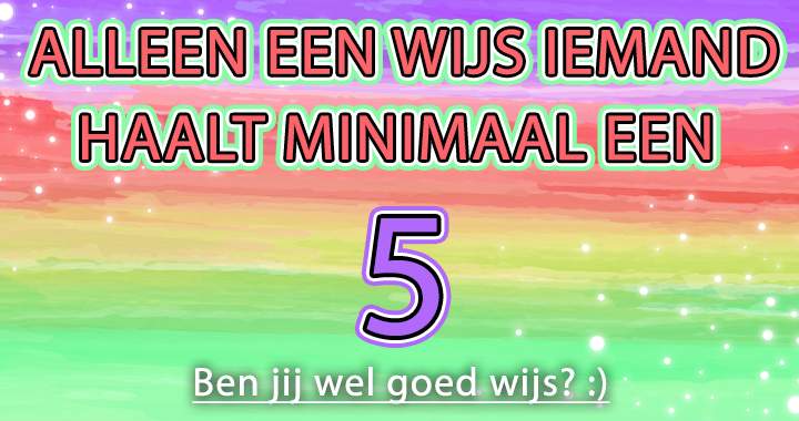 Banner for Ben jij een wijs persoon?