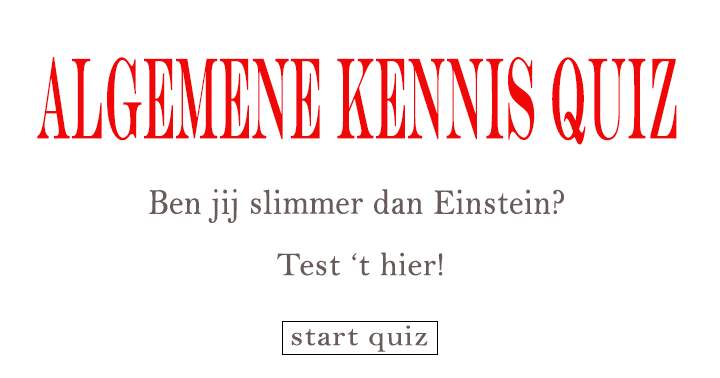 Banner for Misschien ben jij wel slimmer dan Einstein...