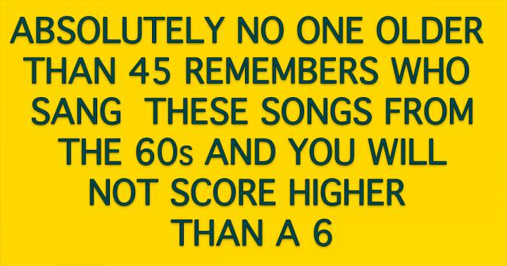 Can you identify the singers of these 60s songs?