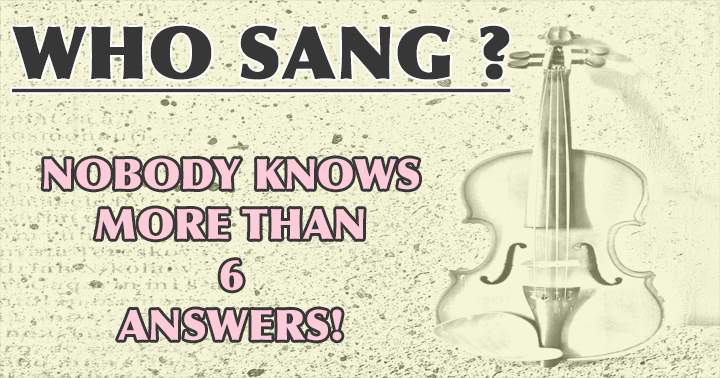 Banner for Can you identify the singer of these songs?