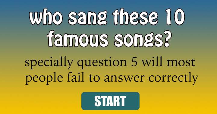 Banner for Can you tell me who sang these songs?