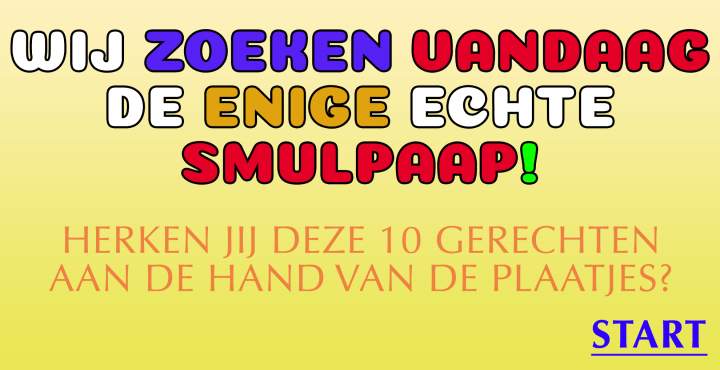 Banner for Ben jij de smulpaap waar wij naar op zoek zijn?