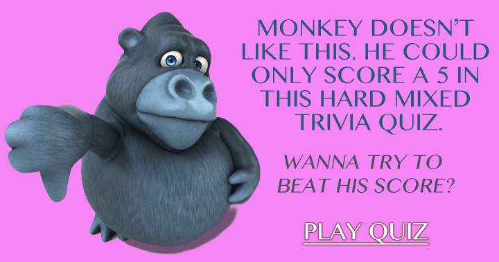 This is not a happy monkey, will you be happy after taking this quiz?