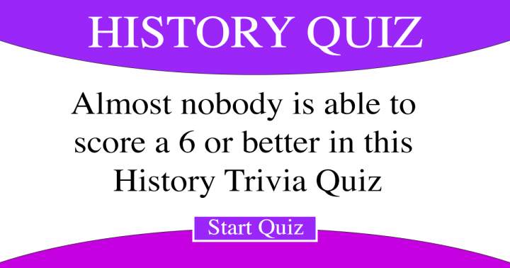 Trivia Quiz on History