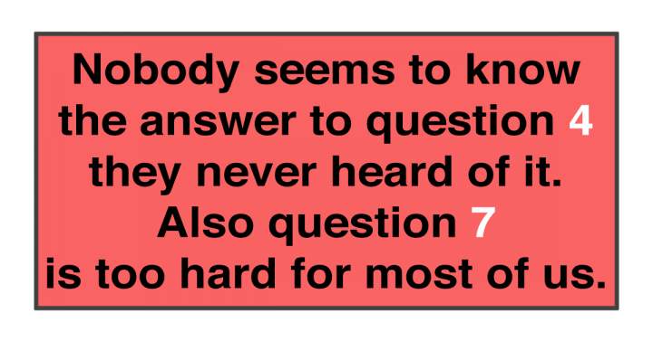 Unattainable Knowledge Quiz