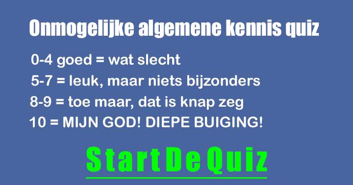 Banner for Onmogelijke algemene kennis quiz