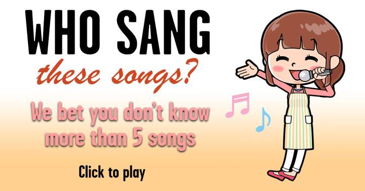 Banner for Can you identify the singer of these songs?
