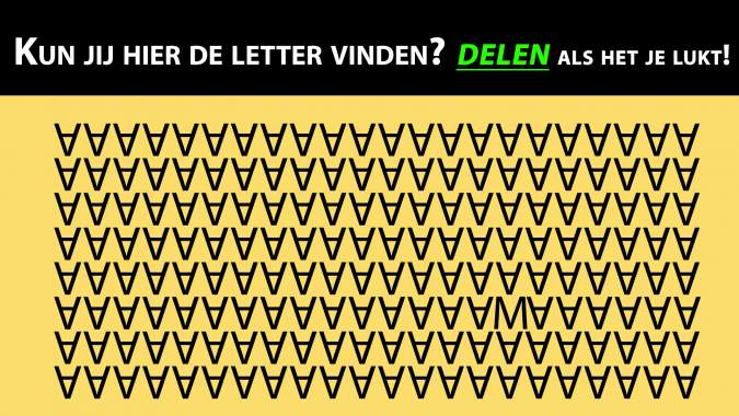 Kan Jij De Letter In 3 Seconden Vinden? 