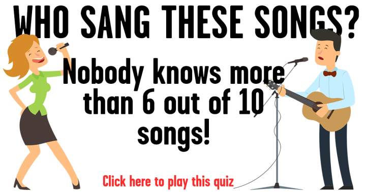 Banner for Are you able to recognize the singer of these songs?
