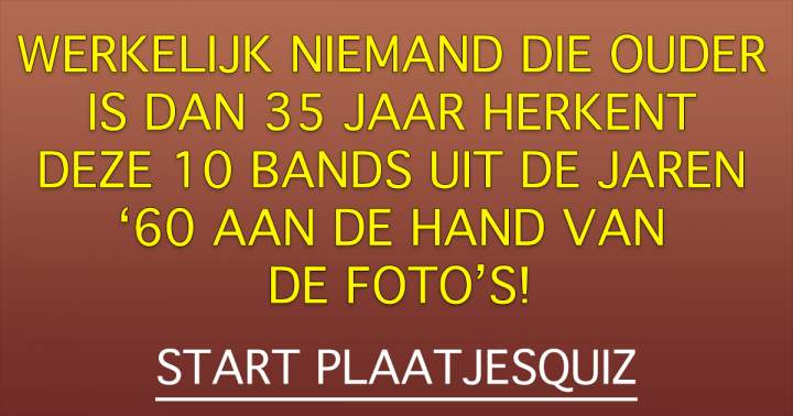 Banner for Niemand herkent al deze bands uit de jaren '60!