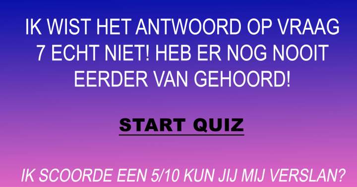 Quiz: Algemene Kennis 