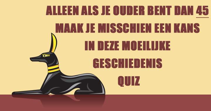 Banner for Dit is een moeilijke geschiedenisquiz!