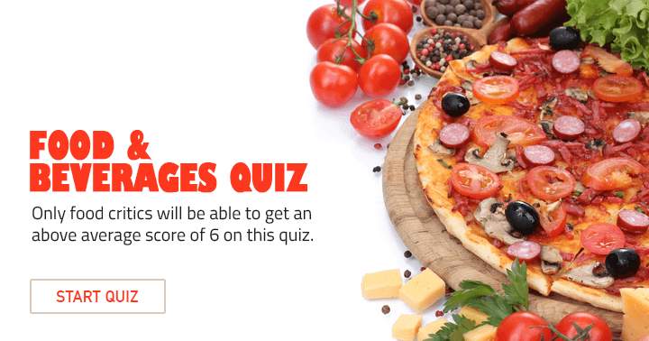 Challenging food quiz.