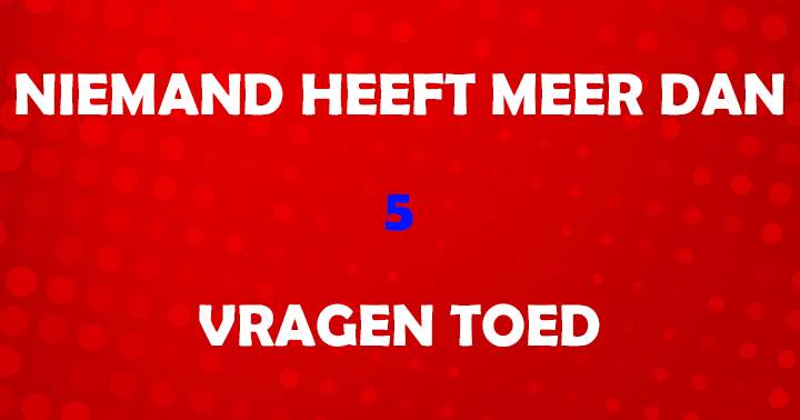 Banner for Niemand heeft er meer dan 7 goed