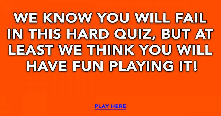 Challenging Trivia Quiz