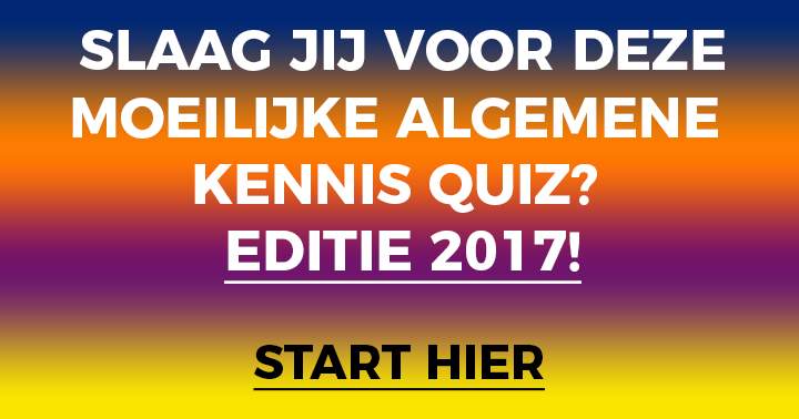 Banner for De onmogelijke algemene kennis quiz van 2017