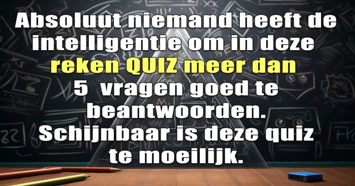 Banner for Test hier of je goed kan rekenen