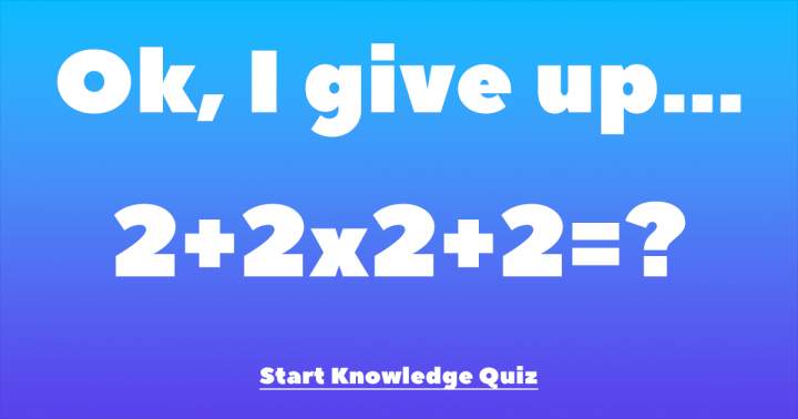 Participate in This Knowledge Quiz