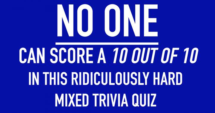 Banner for Hard Mixed Trivia Quiz