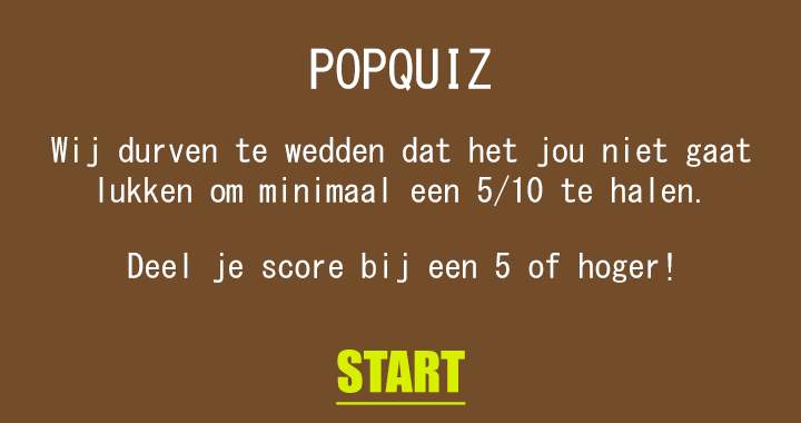 Popquiz voor de kenners