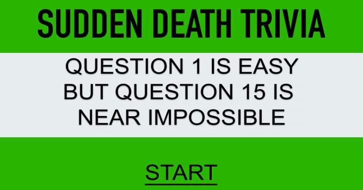 Banner for Sudden Death Quiz