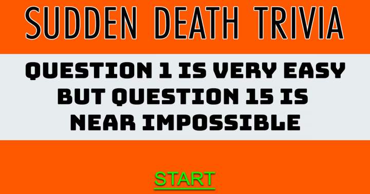 Banner for Crazy Sudden Death Quiz